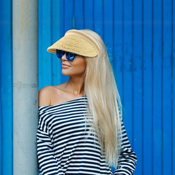 Visor Straw Sun Beach Hat UV main image 4
